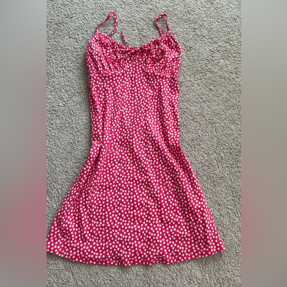 American Eagle Outfitters Pink and White Patterned Top